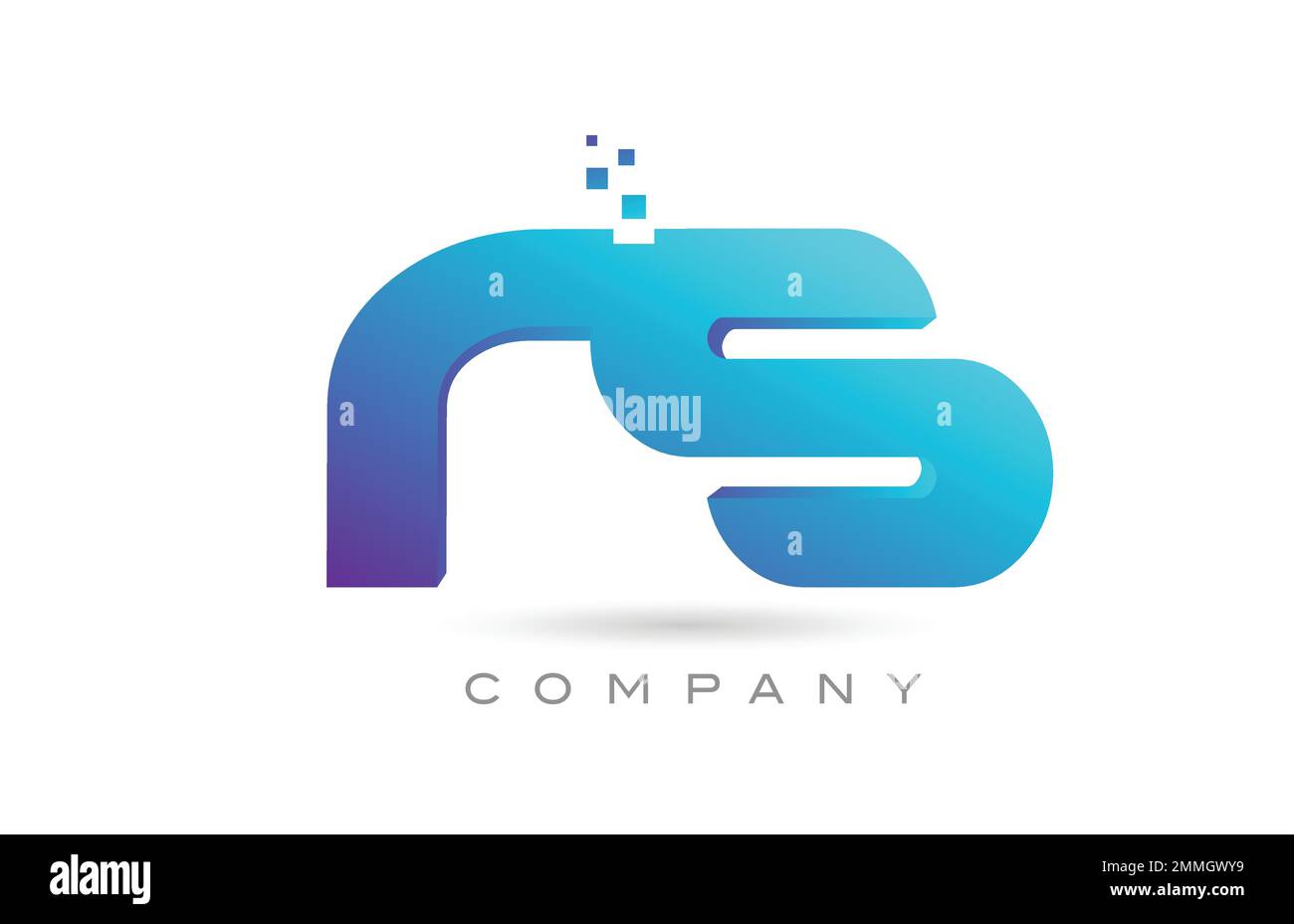 Combinaison d'icônes avec logo lettre RS. Modèle créatif pour l'entreprise et l'entreprise Illustration de Vecteur