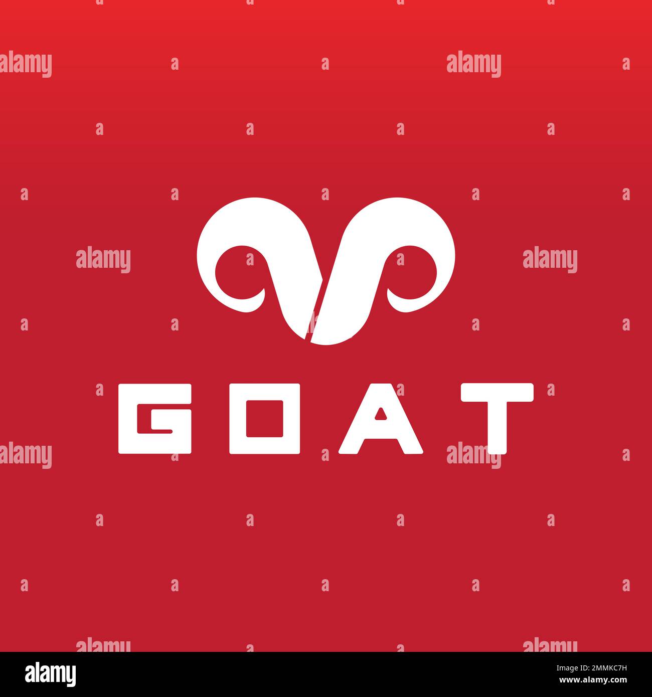 Brebis chèvre cornes idée logo design vecteur icône illustration. Logos du symbole du zodiaque Aries Illustration de Vecteur