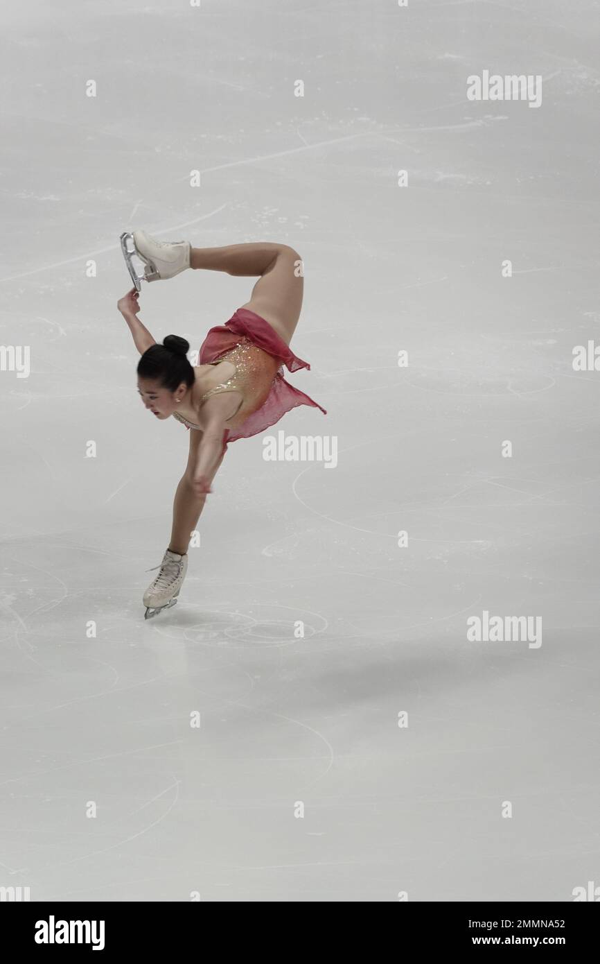 San Jose, CA, États-Unis. 27th janvier 2023. Tting Cui se produit à la finale WomenÕs au championnat de patinage 2023 Toyota US crédit: Motofoto/Alay Live News Banque D'Images