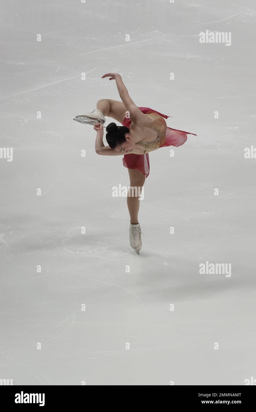 San Jose, CA, États-Unis. 27th janvier 2023. Tting Cui se produit à la finale WomenÕs au championnat de patinage 2023 Toyota US crédit: Motofoto/Alay Live News Banque D'Images