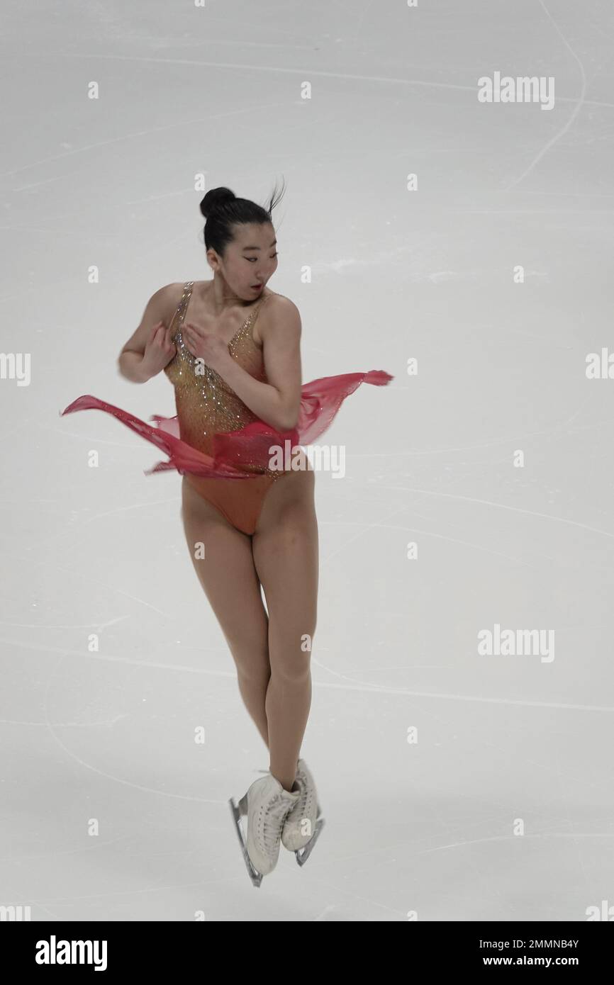San Jose, CA, États-Unis. 27th janvier 2023. Tting Cui se produit à la finale WomenÕs au championnat de patinage 2023 Toyota US crédit: Motofoto/Alay Live News Banque D'Images