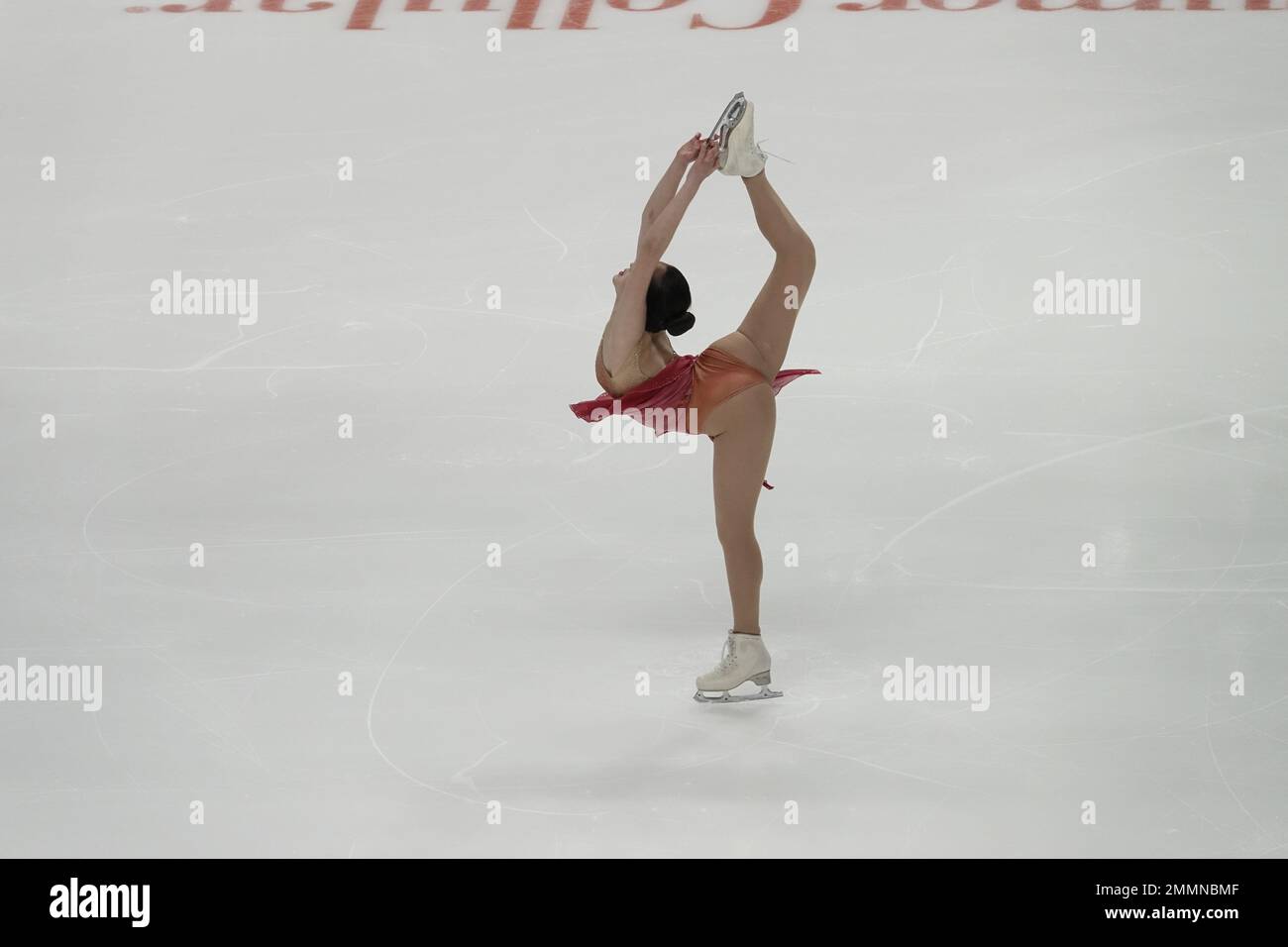 San Jose, CA, États-Unis. 27th janvier 2023. Tting Cui se produit à la finale WomenÕs au championnat de patinage 2023 Toyota US crédit: Motofoto/Alay Live News Banque D'Images