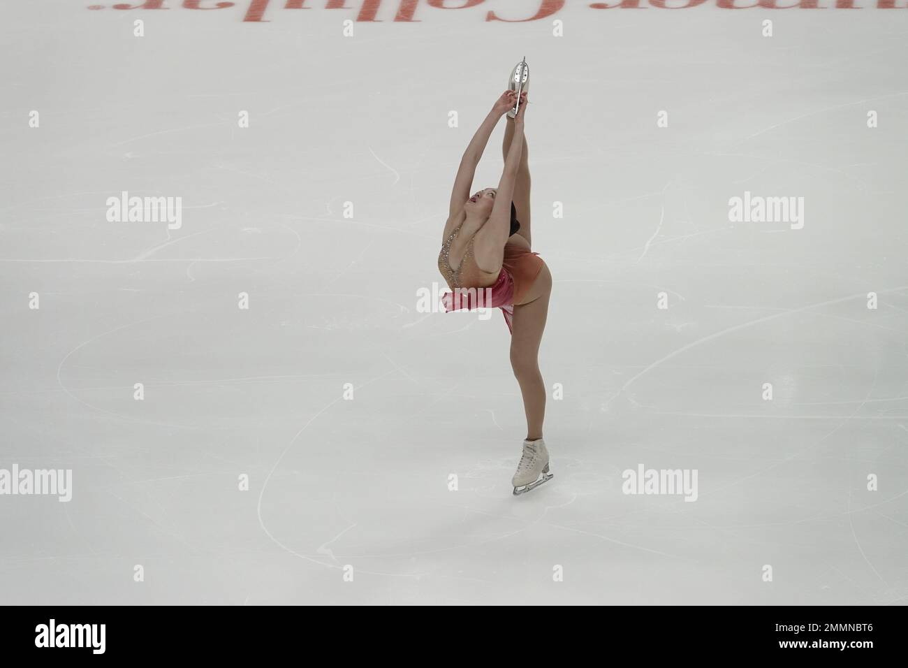 San Jose, CA, États-Unis. 27th janvier 2023. Tting Cui se produit à la finale WomenÕs au championnat de patinage 2023 Toyota US crédit: Motofoto/Alay Live News Banque D'Images