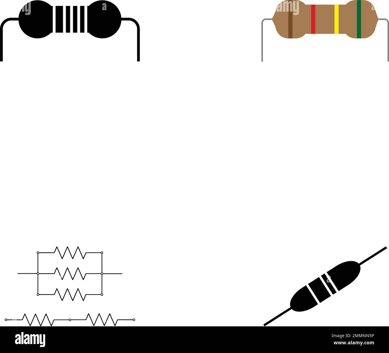 Icône de vecteur de résistance électrique. affiche plate remplie pour le concept mobile et la conception de sites web. Icône de glyphe d'élément de circuit de résistance. Symbole, illustration du logo. V Illustration de Vecteur
