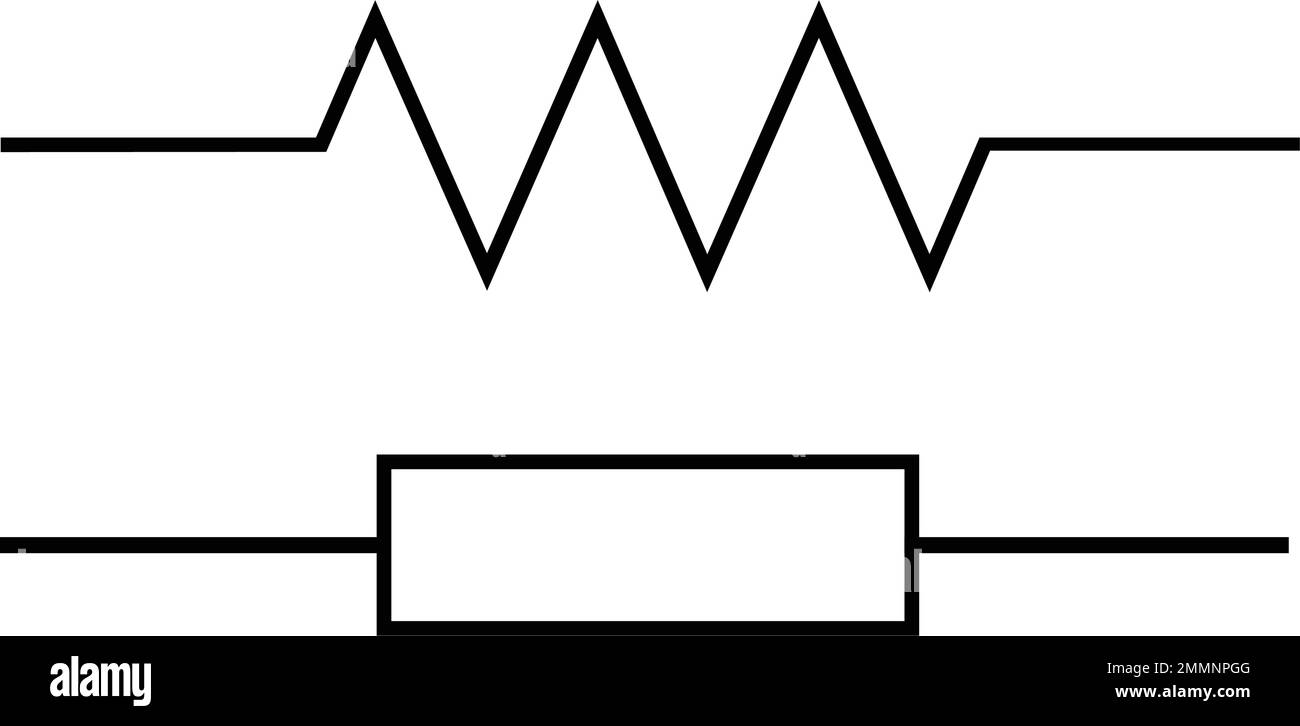 Icône de vecteur de résistance électrique. affiche plate remplie pour le concept mobile et la conception de sites web. Icône de glyphe d'élément de circuit de résistance. Symbole, illustration du logo. V Illustration de Vecteur
