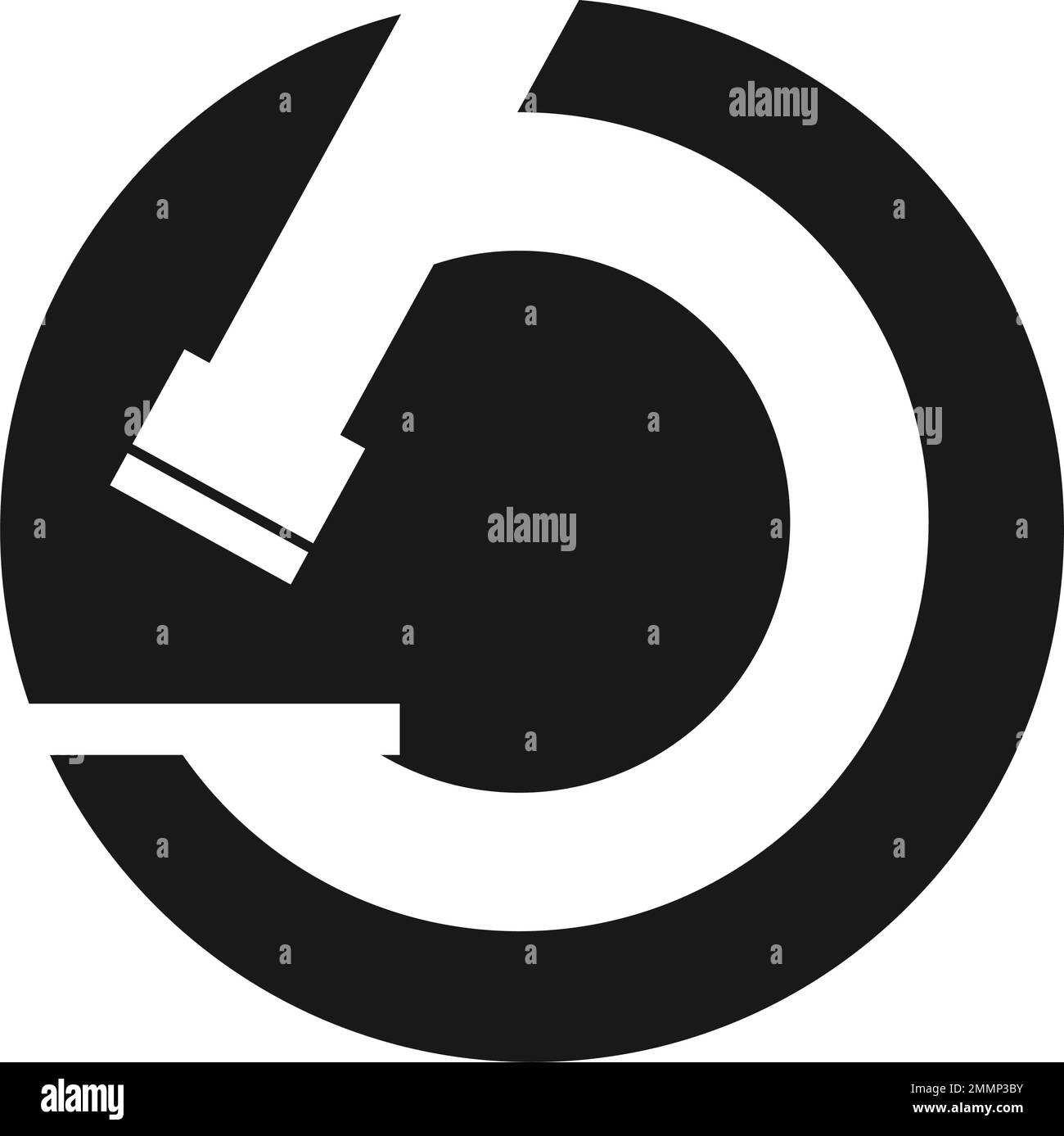 logo de microscope modèle vektor Illustration de Vecteur