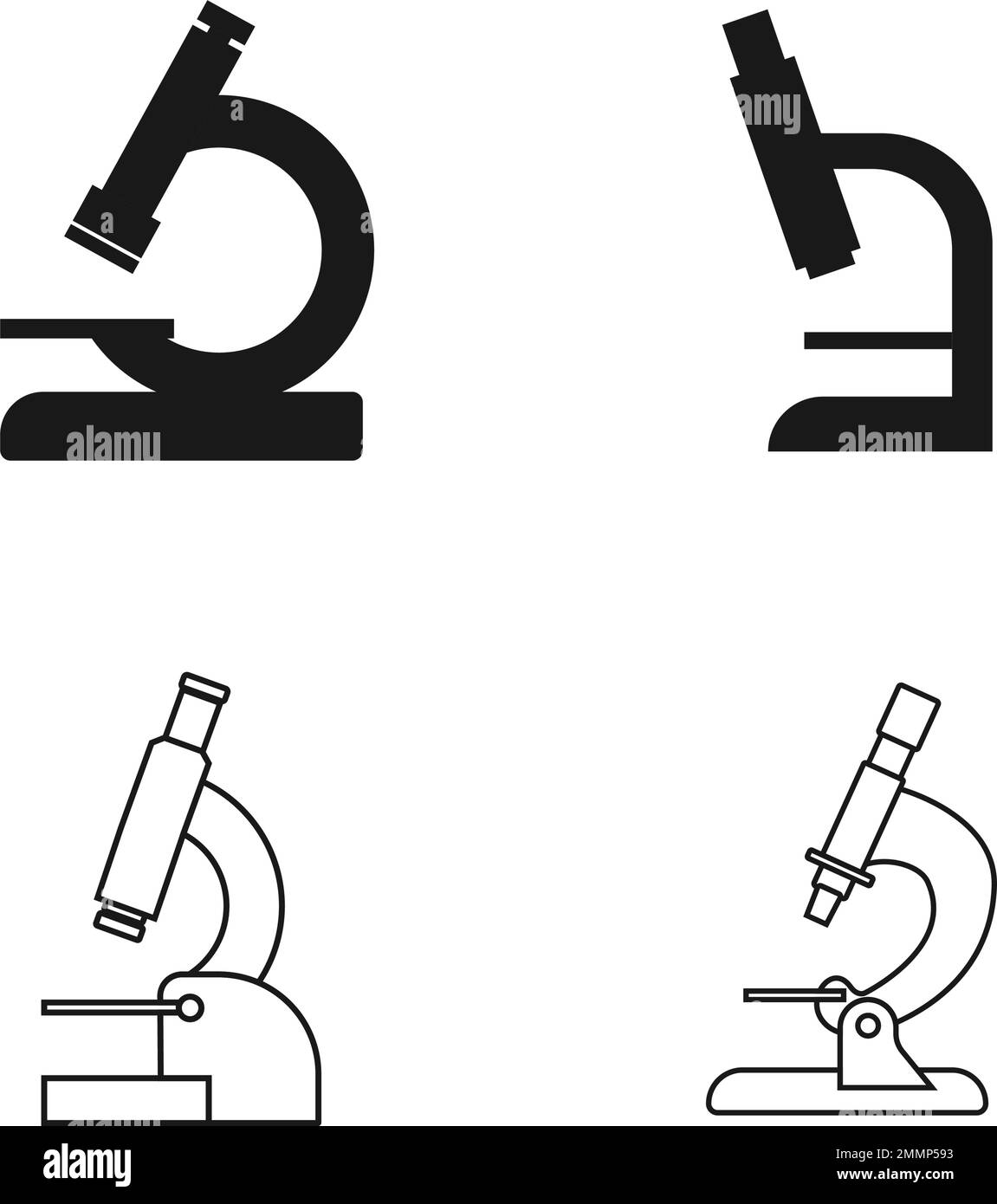logo de microscope modèle vektor Illustration de Vecteur