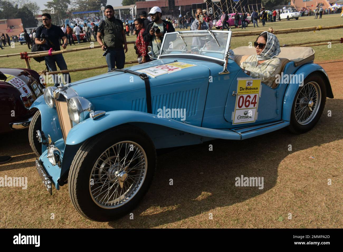 Kolkata, Bengale occidental, Inde. 29th janvier 2023. Une midget MG TA participe au rallye de voitures d'époque à Kolkata. (Credit image: © Sudipta Das/Pacific Press via ZUMA Press Wire) USAGE ÉDITORIAL SEULEMENT! Non destiné À un usage commercial ! Banque D'Images