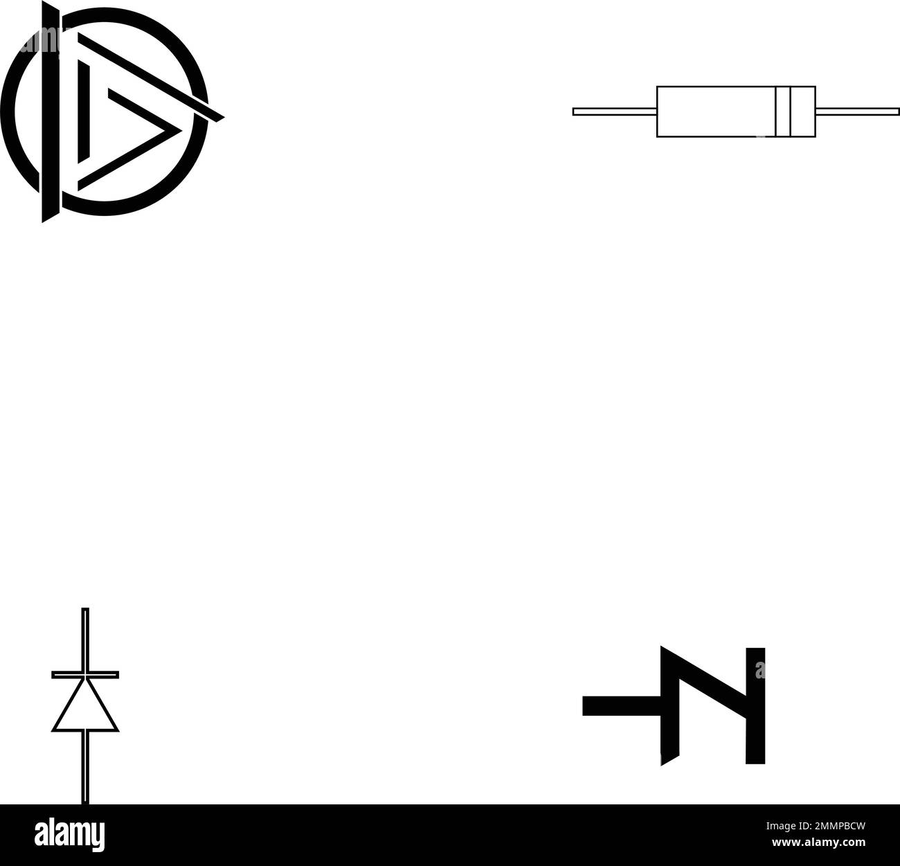 modèle vektor avec logo de diode noire Illustration de Vecteur