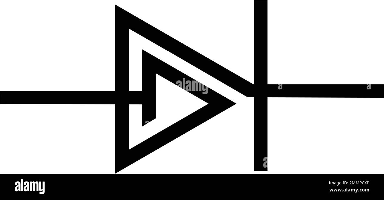 modèle vektor avec logo de diode noire Illustration de Vecteur