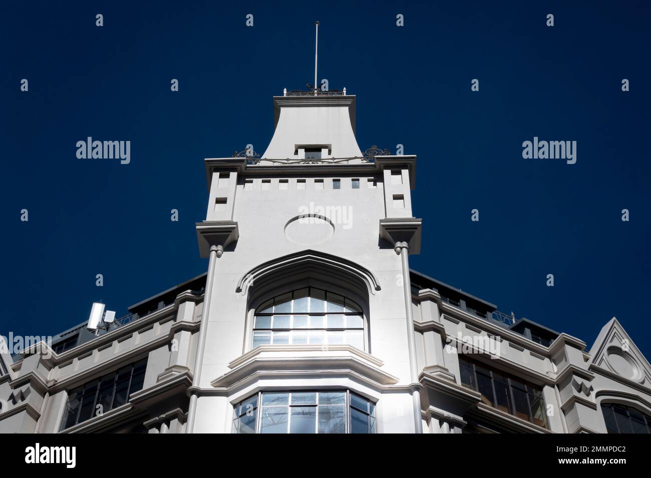 Façade de l’édifice de l’Institut national des agriculteurs, achevée en 1920, Wellington, Île du Nord, Nouvelle-Zélande Banque D'Images
