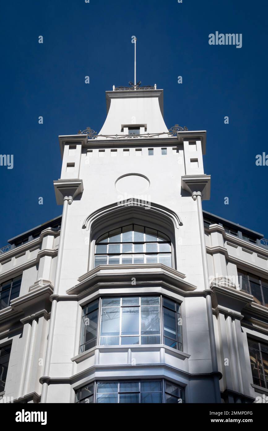 Façade de l’édifice de l’Institut national des agriculteurs, achevée en 1920, Wellington, Île du Nord, Nouvelle-Zélande Banque D'Images