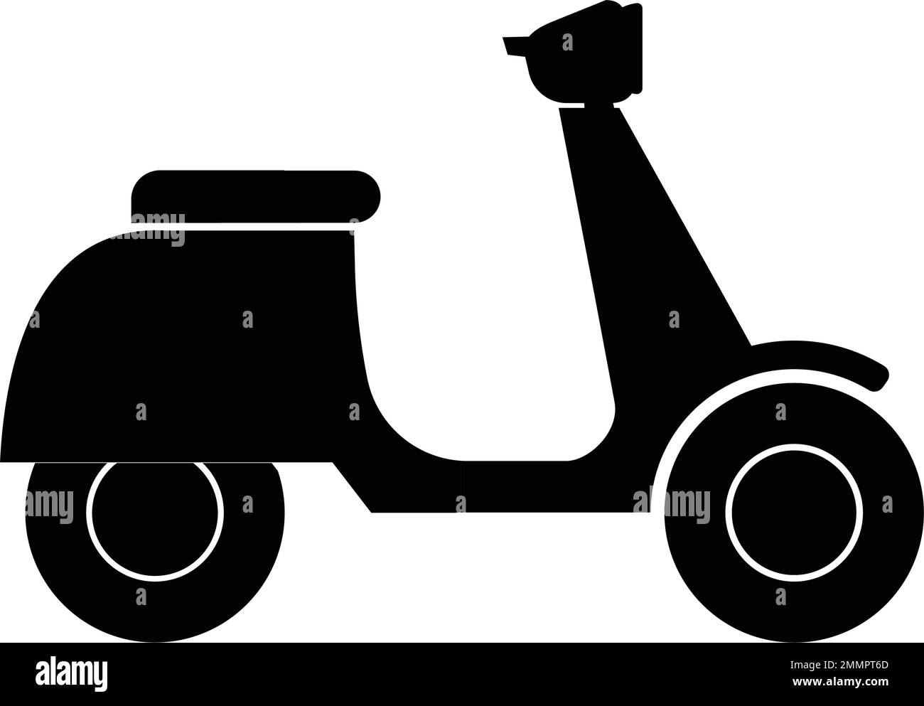 Vecteur d'icône de scooter, signe plat rempli, pictogramme solide isolé sur blanc. Symbole de livraison, illustration du logo. Des images pixel Perfect Illustration de Vecteur