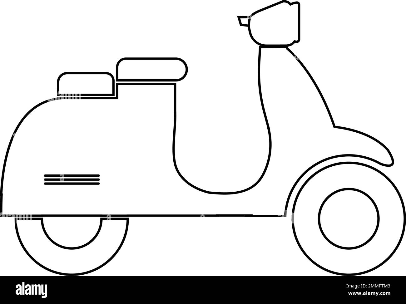Vecteur d'icône de scooter, signe plat rempli, pictogramme solide isolé sur blanc. Symbole de livraison, illustration du logo. Des images pixel Perfect Illustration de Vecteur