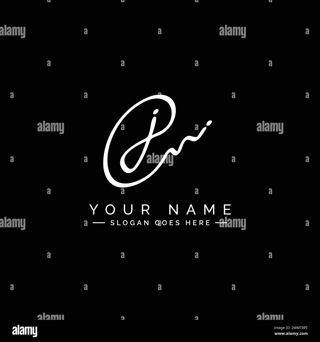 Lettre J logo de signature - lettre J logo initial - logo pour le nom de l'entreprise commence par la lettre J. Illustration de Vecteur