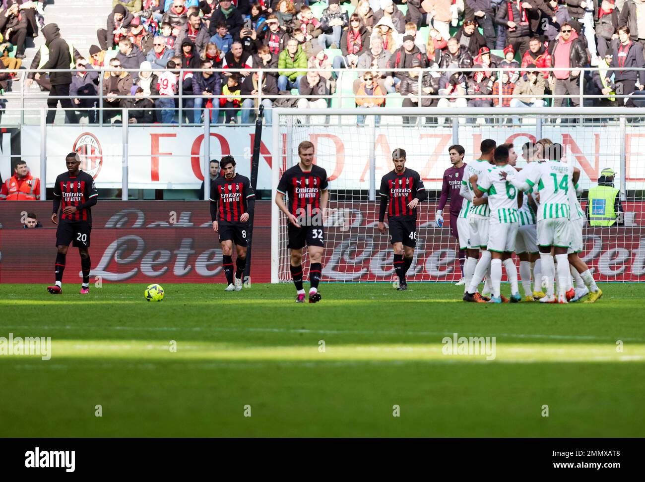 Milan, Italie. 29th janvier 2023. Milan 29 janvier 2023 Stadio G Meazza série de championnat italien A Tim 2022/23 AC Milan - Sassuolo dans la photo : la disfatta pH Antonio Saia crédit: Christian Santi/Alay Live News Banque D'Images