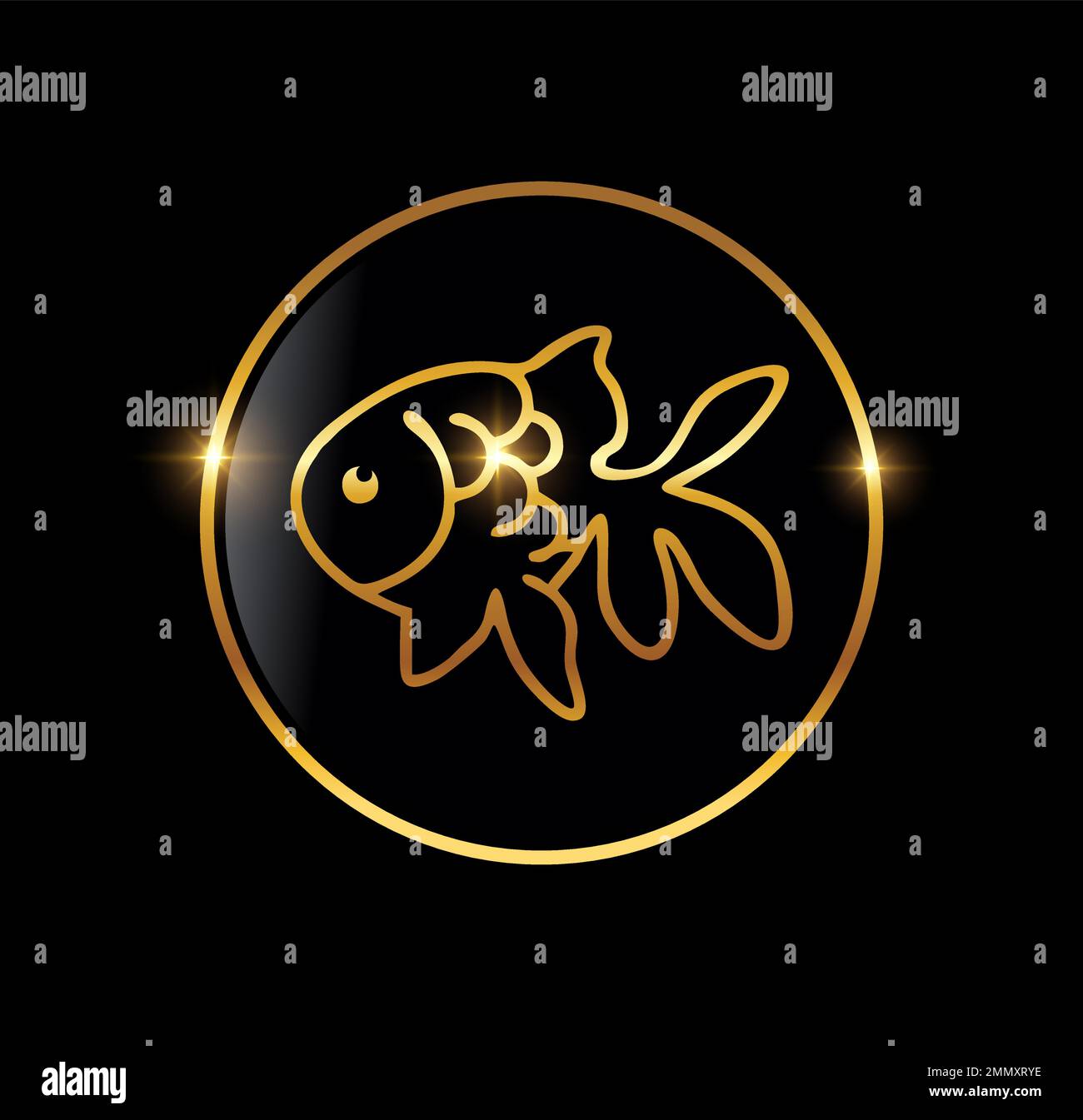Illustration vectorielle sur fond noir avec effet brillant doré de l ...