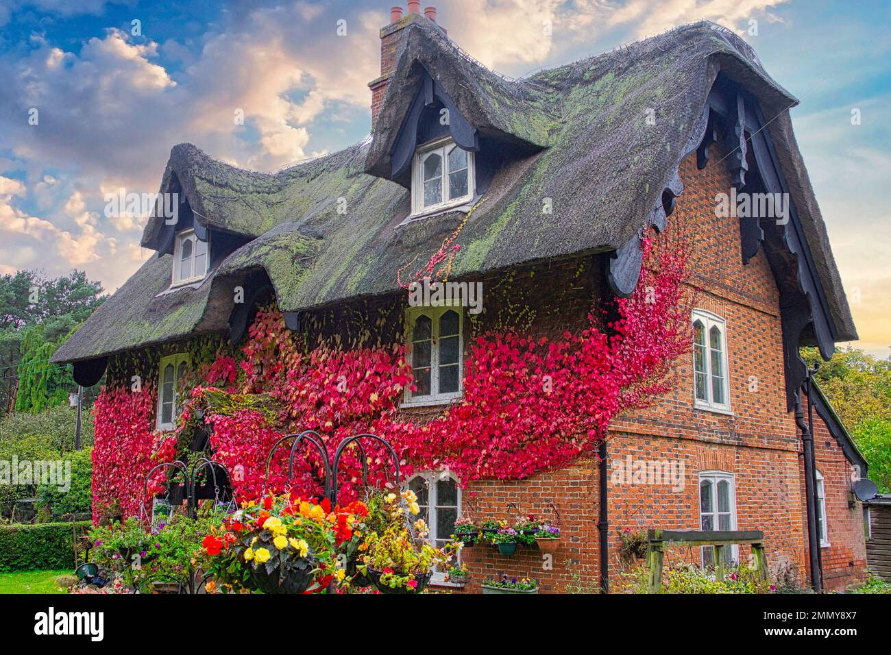 Thatched Cottage, Orfordness, Suffolk Royaume-Uni Banque D'Images