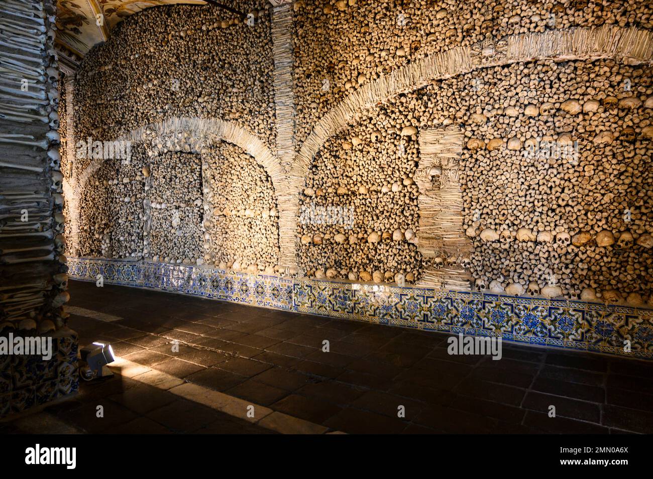 Portugal, région de l'Alentejo, Evora, St. Église Francis Ossuary (UNESCO) Banque D'Images