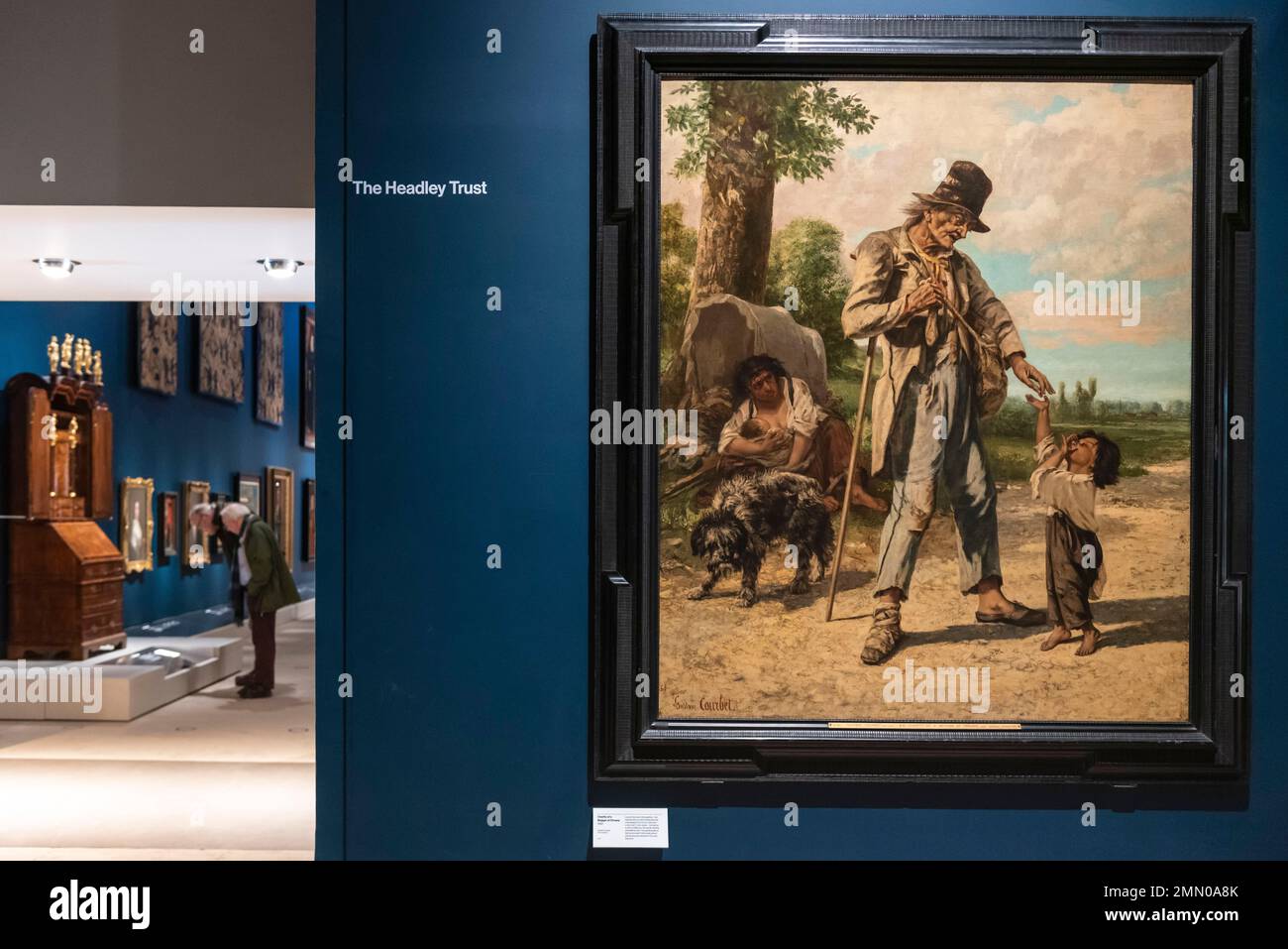Royaume-Uni, Écosse, Glasgow, The Burrell Collection, Charité du mendiant à Ornans par Gustave Courbet 1882 Banque D'Images