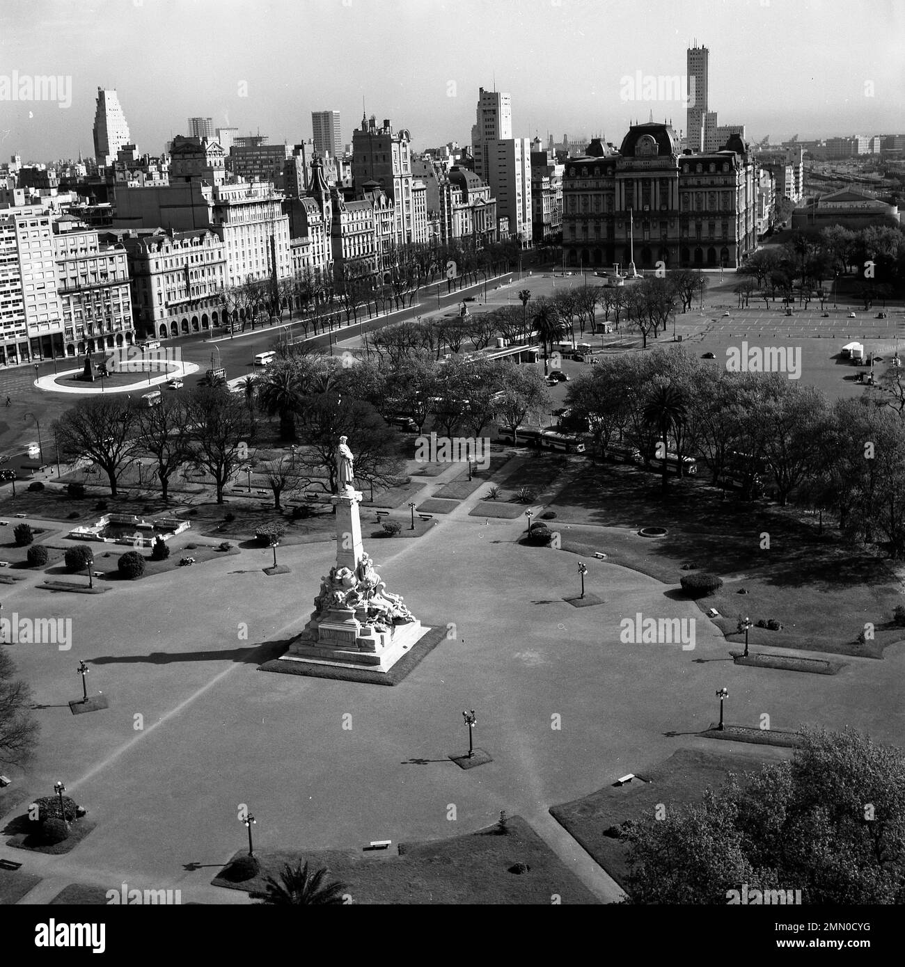 Plaza Colón (place Colon), Buenos Aires, Argentine, Correo Central Banque D'Images