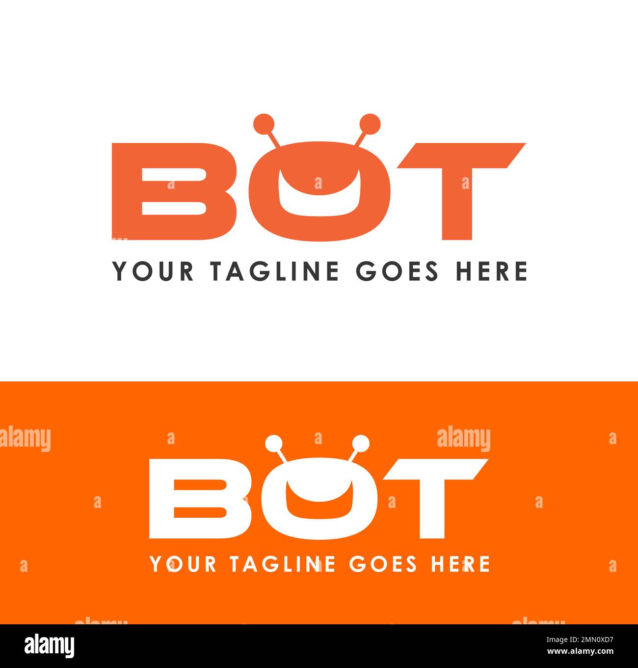 logo chatbot illustration robotique vecteur signe en arrière-plan blanc isolé Illustration de Vecteur