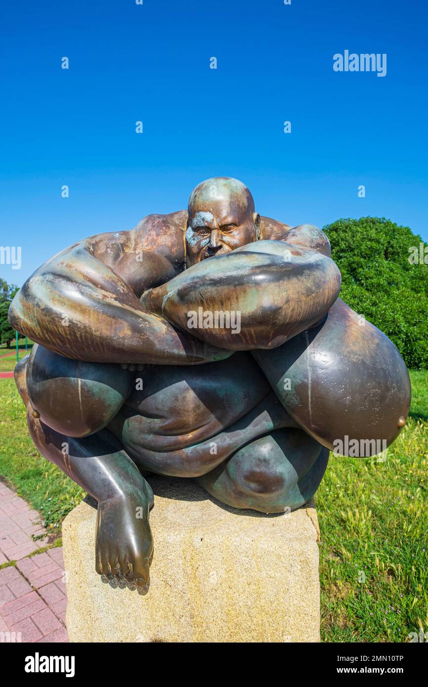 Espagne, Galice, Corogne, Parc des sculptures de la Tour Hercules ...