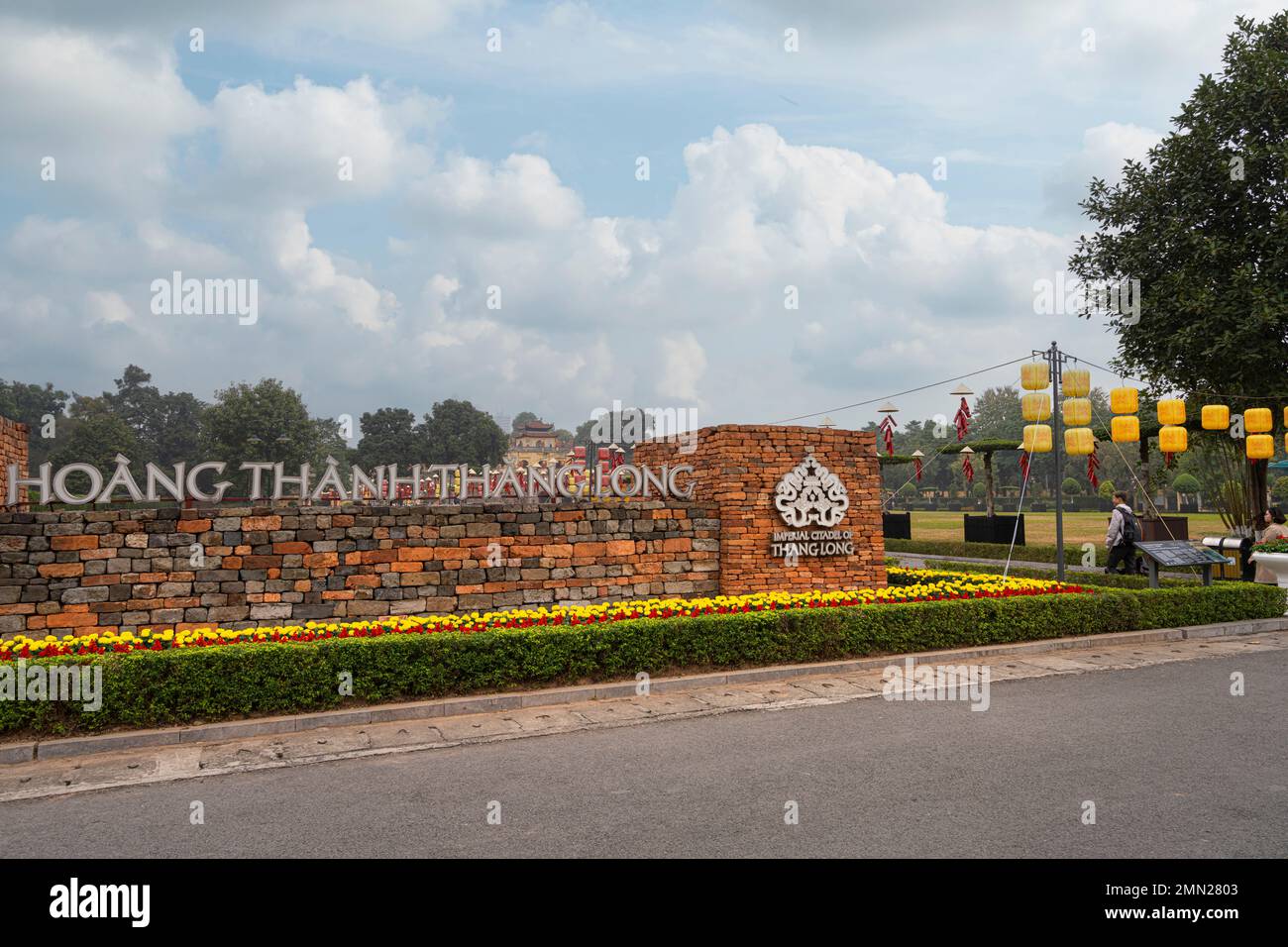 Hanoï, Vietnam, janvier 2023. Thăng long Citadelle impériale, vue panoramique sur les jardins intérieurs Banque D'Images