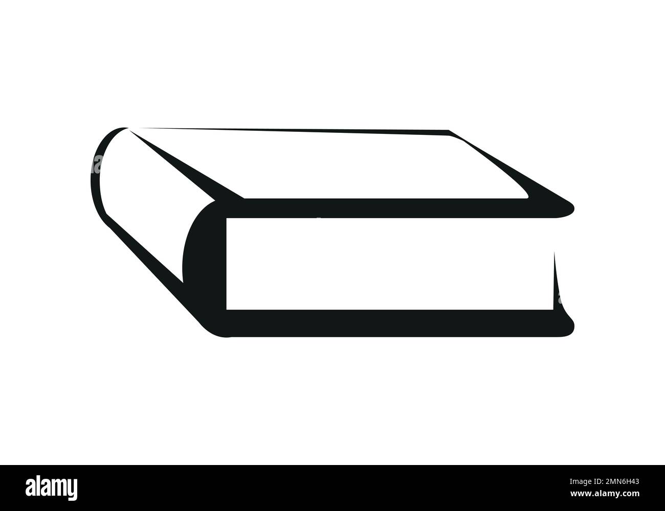 livre - illustration vectorielle noire et blanche d'un livre fermé, fond blanc Illustration de Vecteur