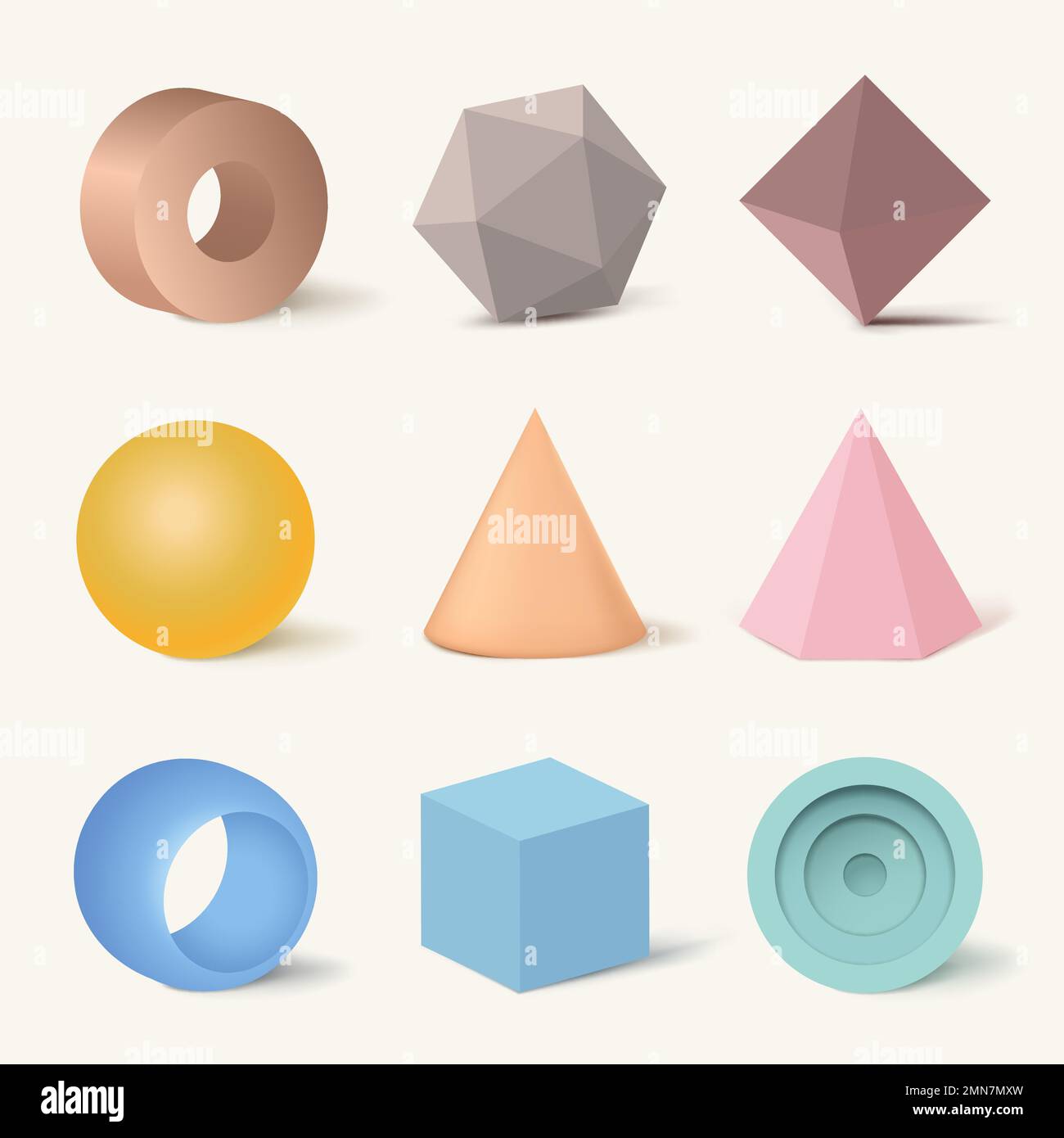 Elementos renderizados 3d Banque d'images vectorielles - Alamy