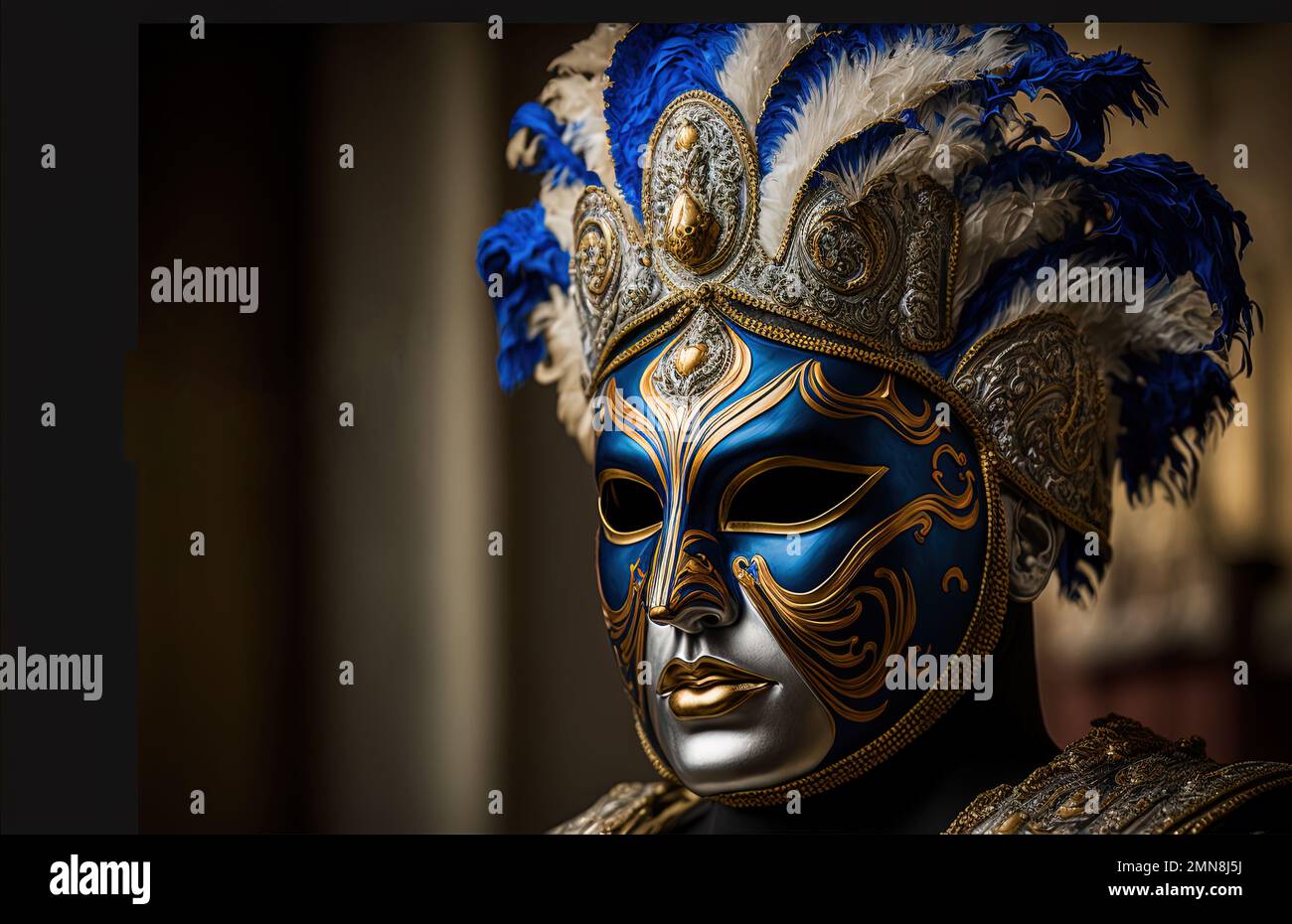 Superbe masque de carnaval de Venise ultra réaliste et détaillé pour la — free download