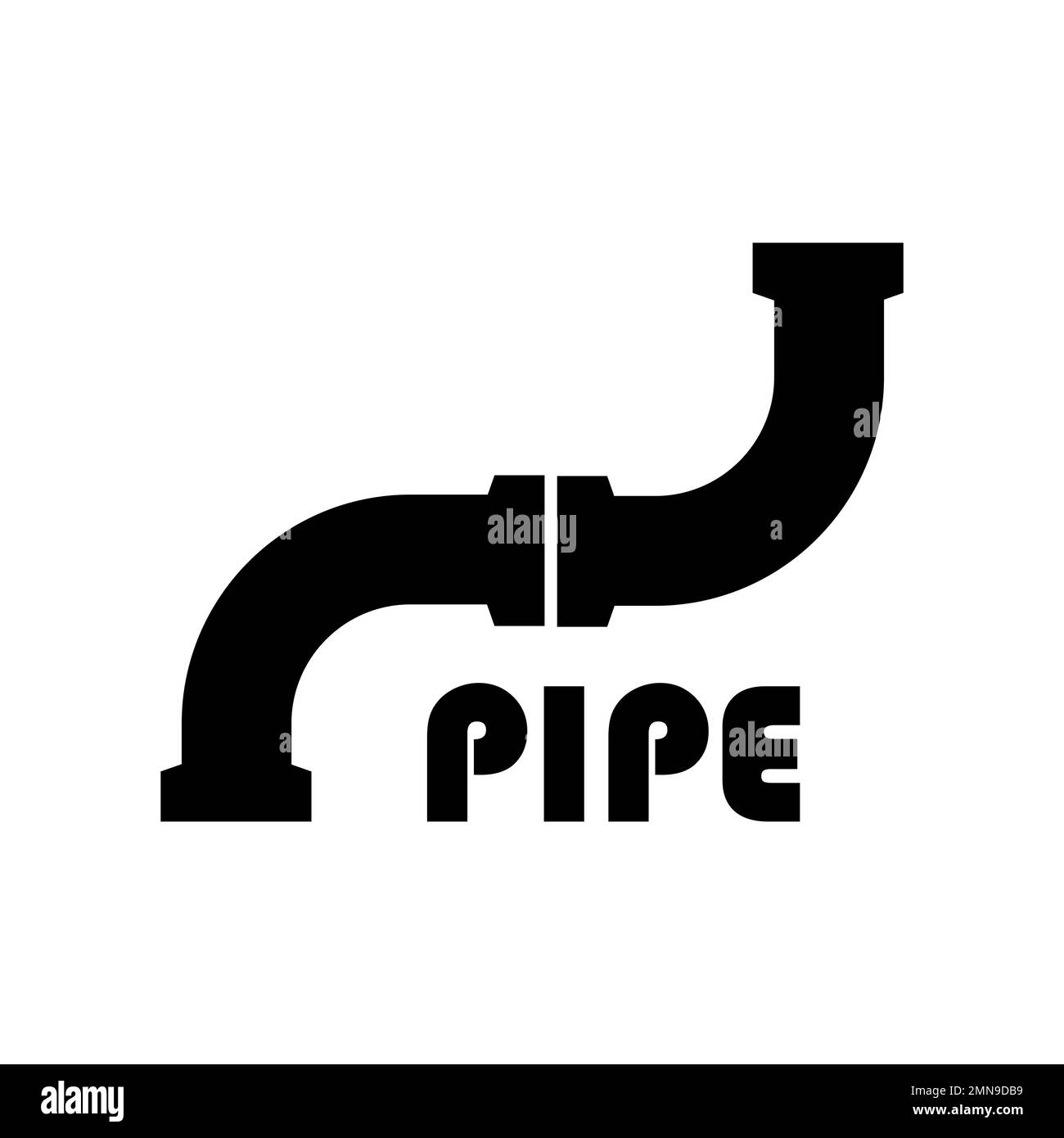 Icône de silhouette pipe.vector illustration conception simple. Banque D'Images