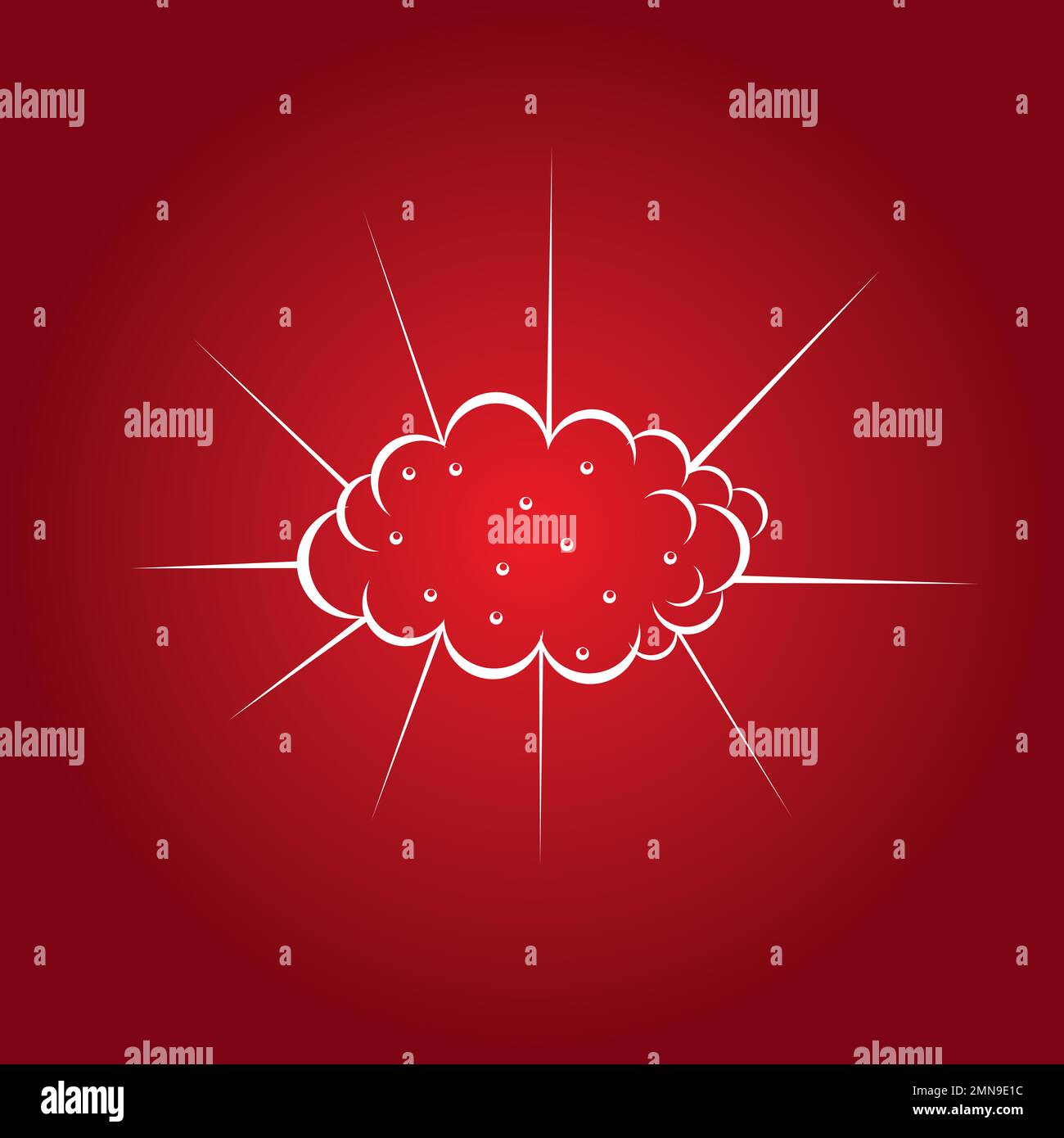 design plat bombe explosion illustration logo vectoriel Banque D'Images