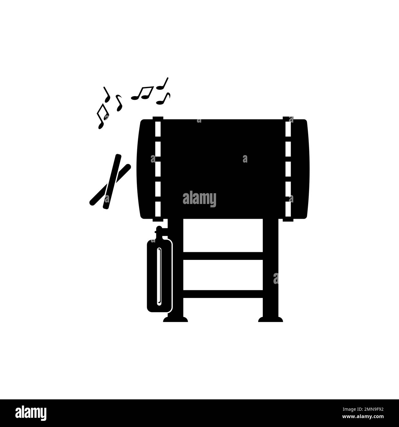 Illustration du vecteur d'icône du tambour de Ramadan. Banque D'Images