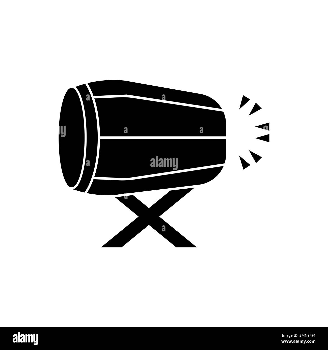 Illustration du vecteur d'icône du tambour de Ramadan. Banque D'Images