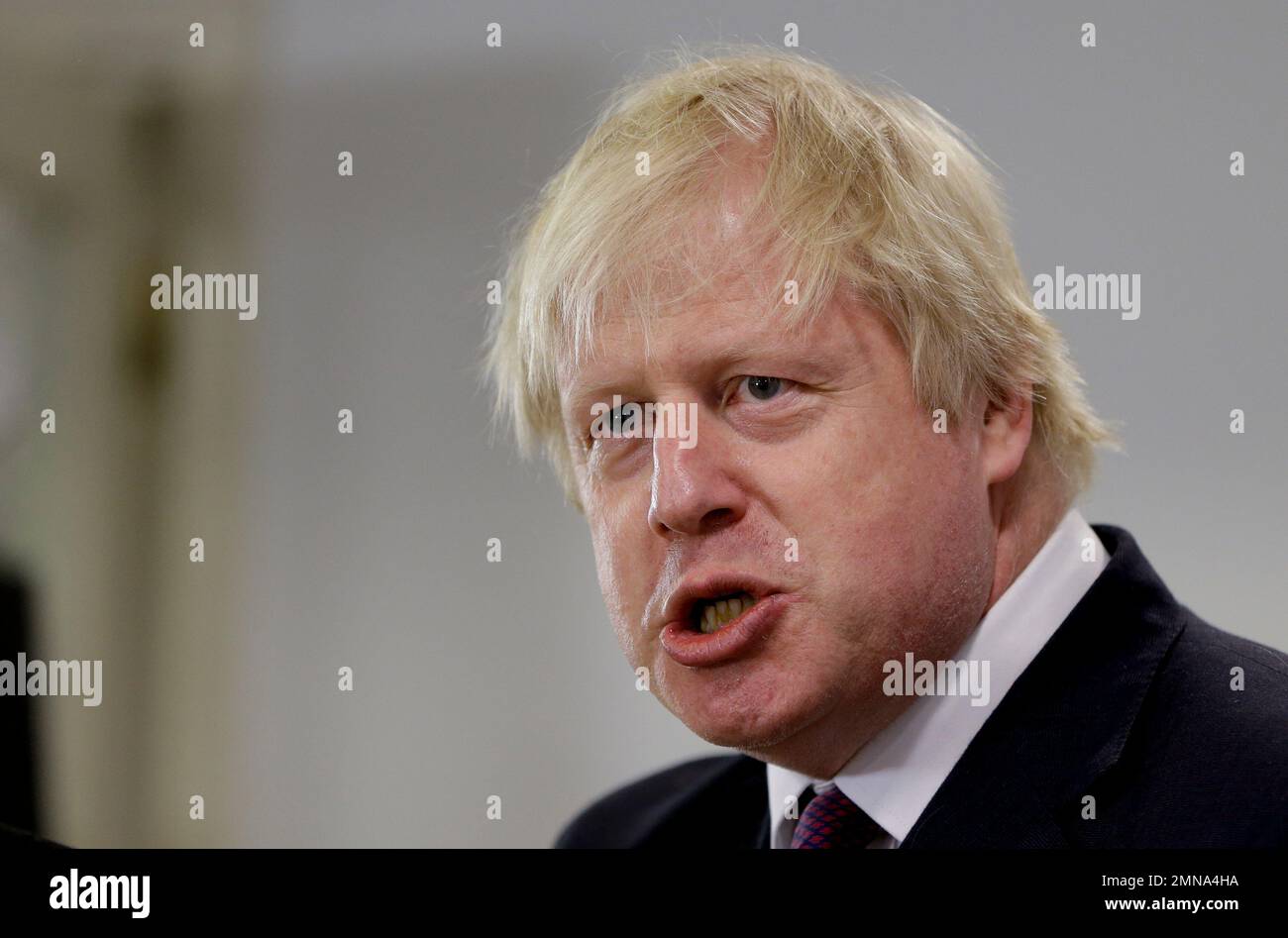 British Foreign Secretary Boris Johnson gives a press conference in Buenos  Aires, Argentina, Tuesday, May 22, 2018.(AP Photo/Natacha Pisarenko Photo  Stock - Alamy