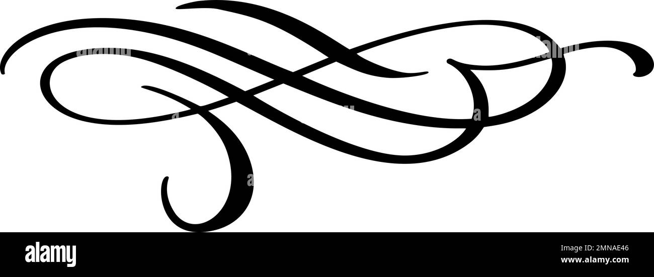 S'épanouir, calligraphiques swirl Vintage vector design ornement du diviseur. L'illustration de livre, carte de vœux, d'invitation de mariage, Saint Valentin Illustration de Vecteur