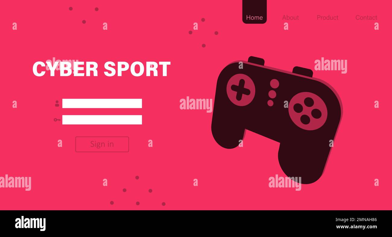 Page Web de lancement de Cyber Sport. Conception de jeux informatiques Illustration de Vecteur