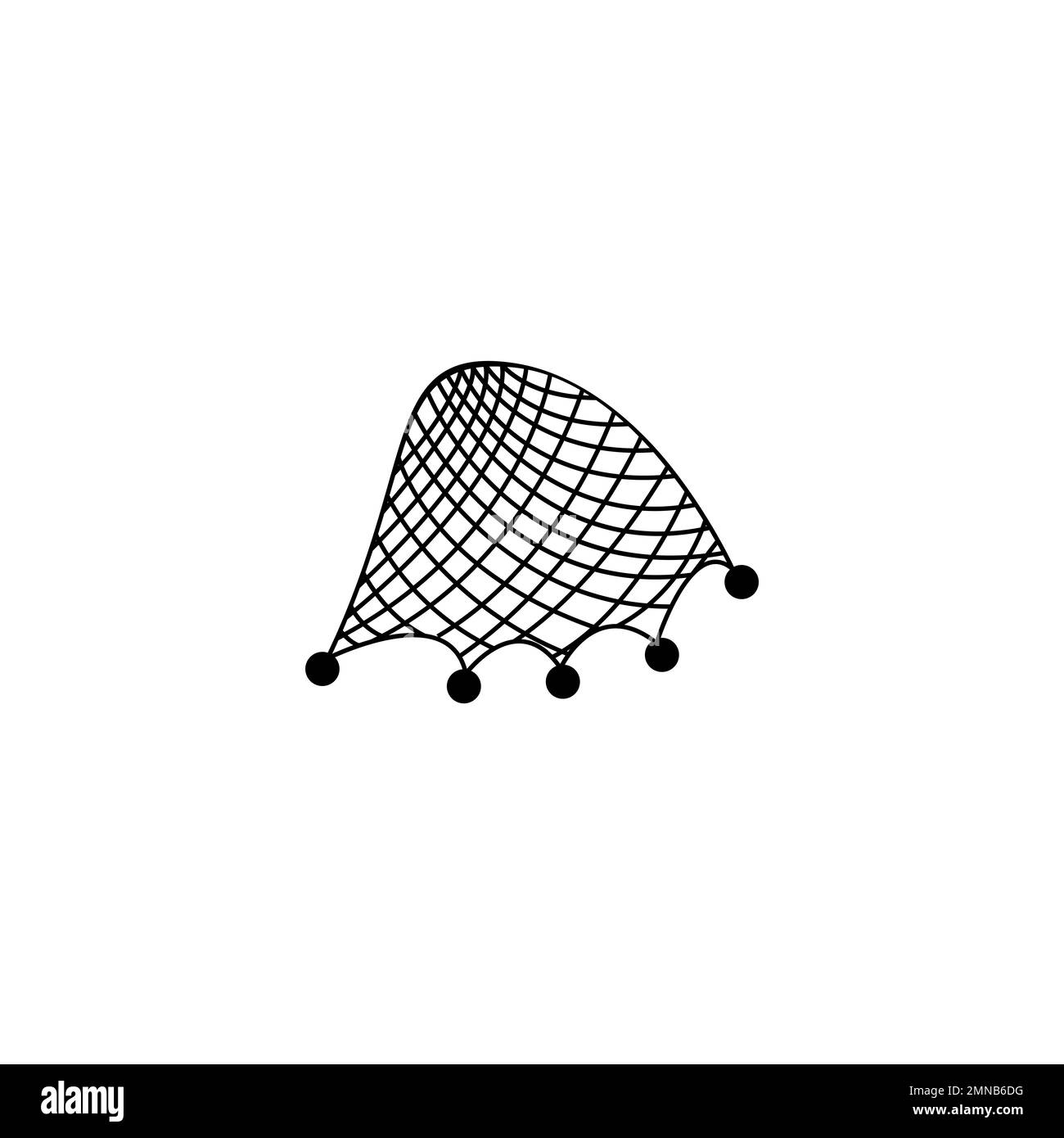 Symbole d'illustration d'icône de vecteur de filet de poisson pour le Web et le design Banque D'Images