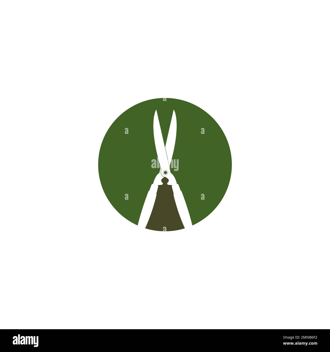 Illustration vectorielle de l'icône du coupe-herbe conception simple Banque D'Images