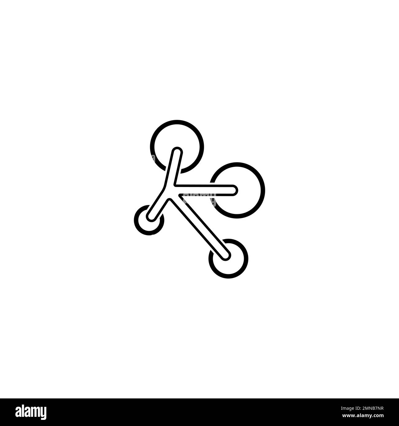 modèle de conception d'illustration vectorielle d'icône de molécule Banque D'Images