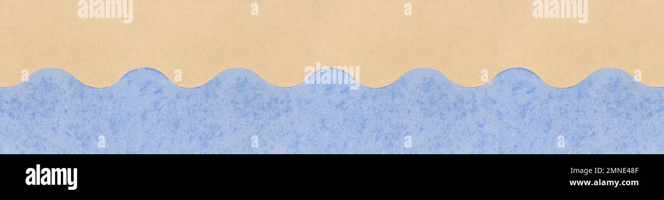 Motif d'ondes bleues sur une dalle de pierre lisse Banque D'Images