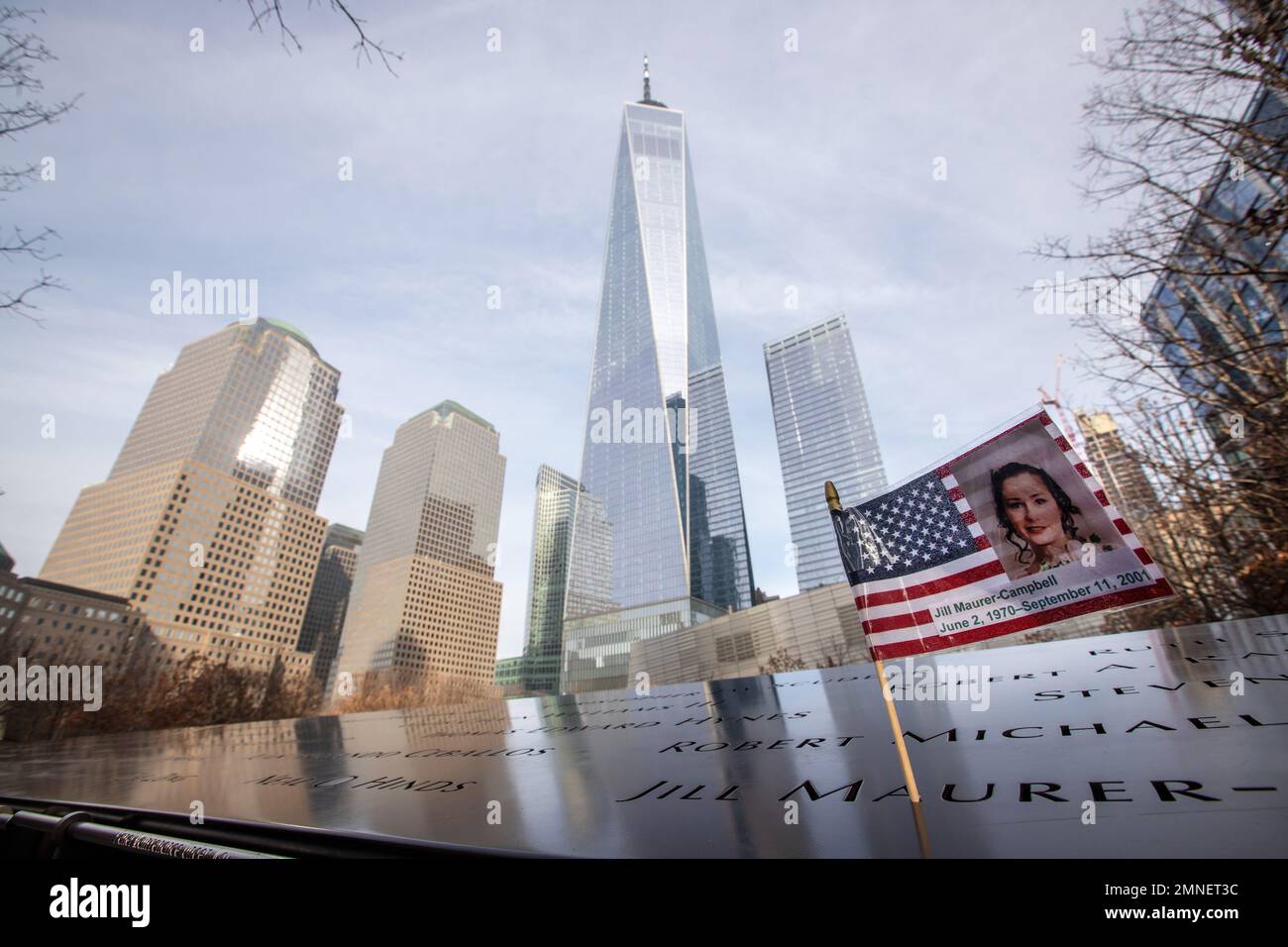 Mémorial aux attaques de 9/11, Manhattan, New York, États-Unis Banque D'Images