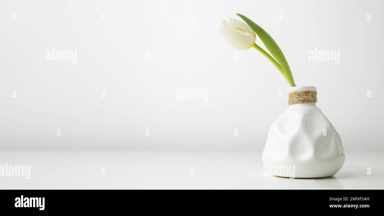 vase avec tulipe desk2.Résolution et superbe photo de haute qualité Banque D'Images