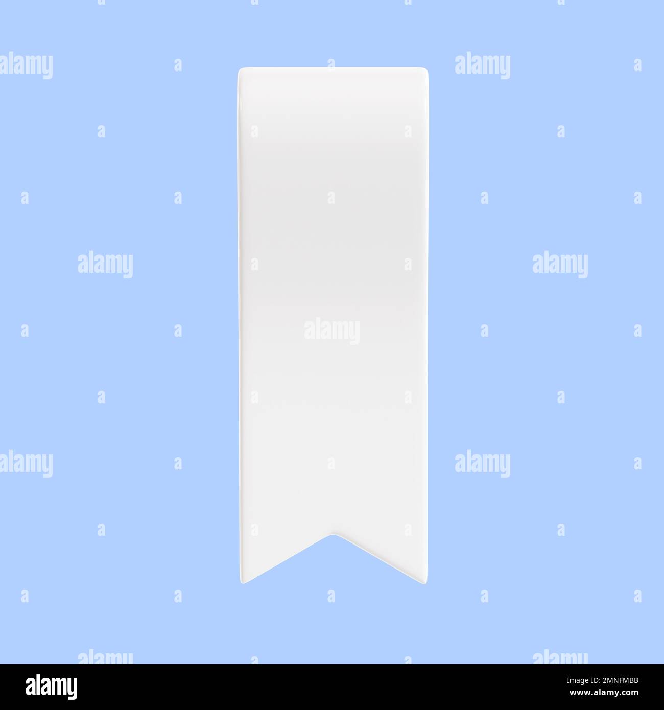 Illustration du rendu de la bannière ruban blanche 3D - simple étiquette ou étiquette de texte pour la vente et le message de promotion. Banque D'Images