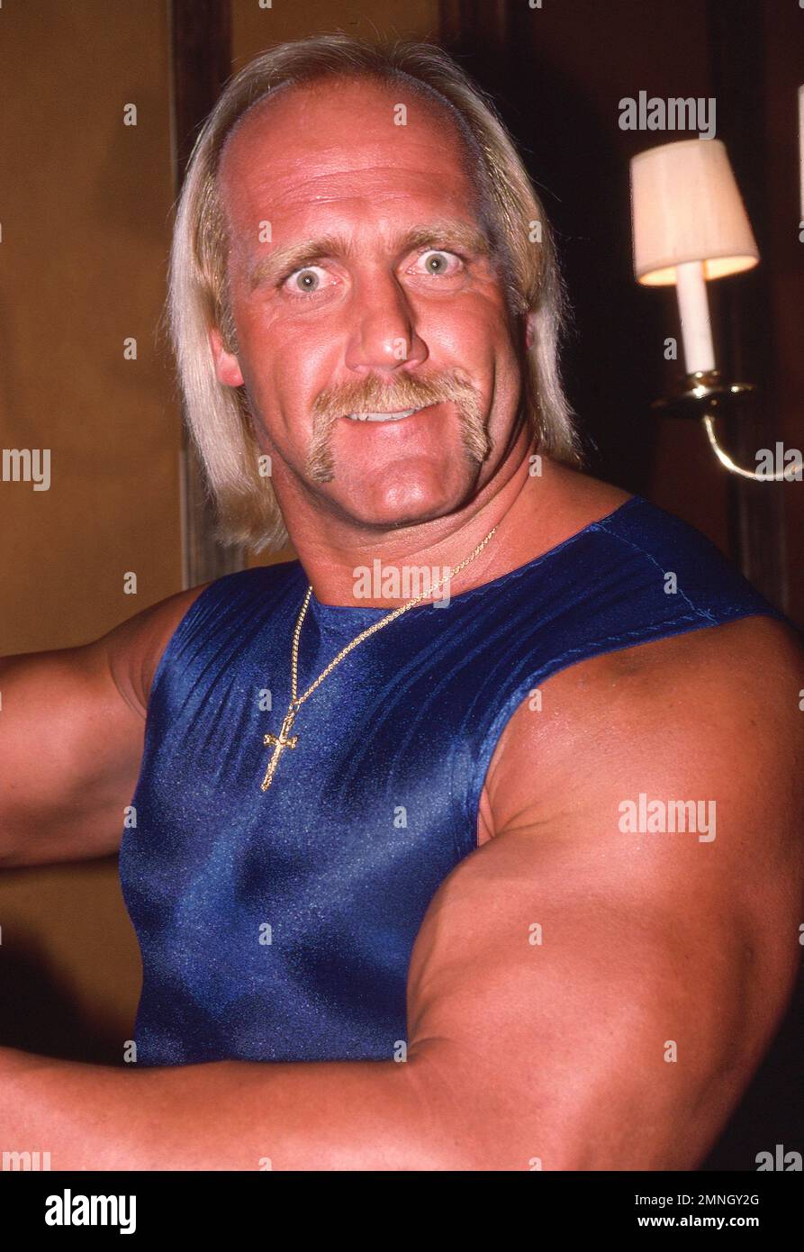 **PHOTO DE FICHIER** Hulk Hogan ne semble pas pouvoir sentir le corps inférieur après la chirurgie du dos. Hulk Hogan 1985 crédit: Ralph Dominguez/MediaPunch Banque D'Images