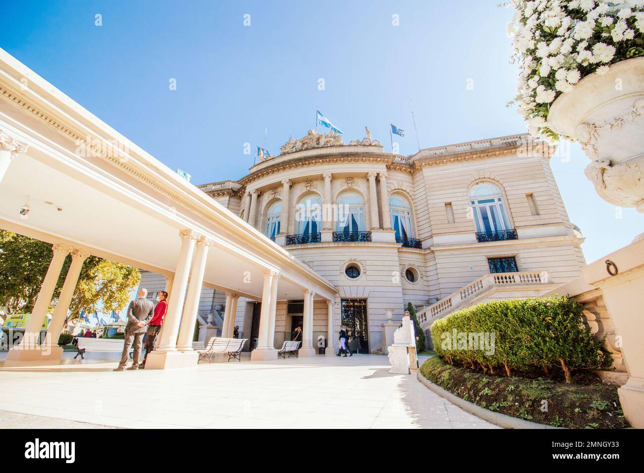 Hippodrome de Palerme, Buenos Aires, Argentine. Façade de l'entrée principale. Banque D'Images