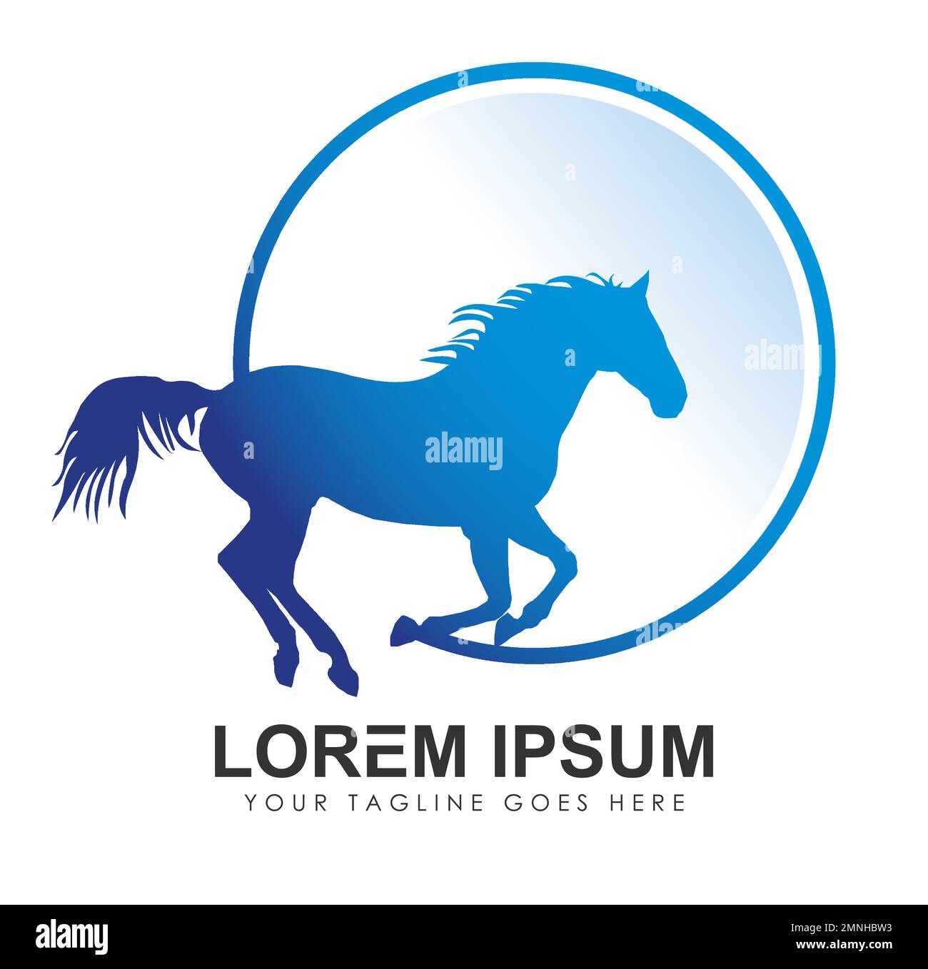 Symbole cercle de cheval icône vecteur Illustration du signe en arrière-plan blanc isolé Illustration de Vecteur