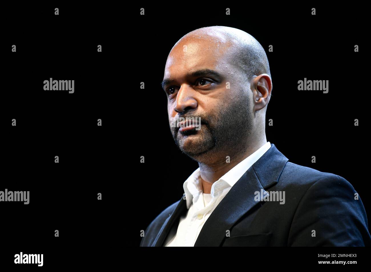 Paris, France. 30th janvier 2023. Dominique Sopo, président de 'Sos Racisme' lors d'une présentation sur 30 janvier 2023 du plan national de lutte contre le racisme, l'antisémitisme et la discrimination à l'Institut du monde arabe à Paris. Crédit : Victor Joly/Alamy Live News Banque D'Images