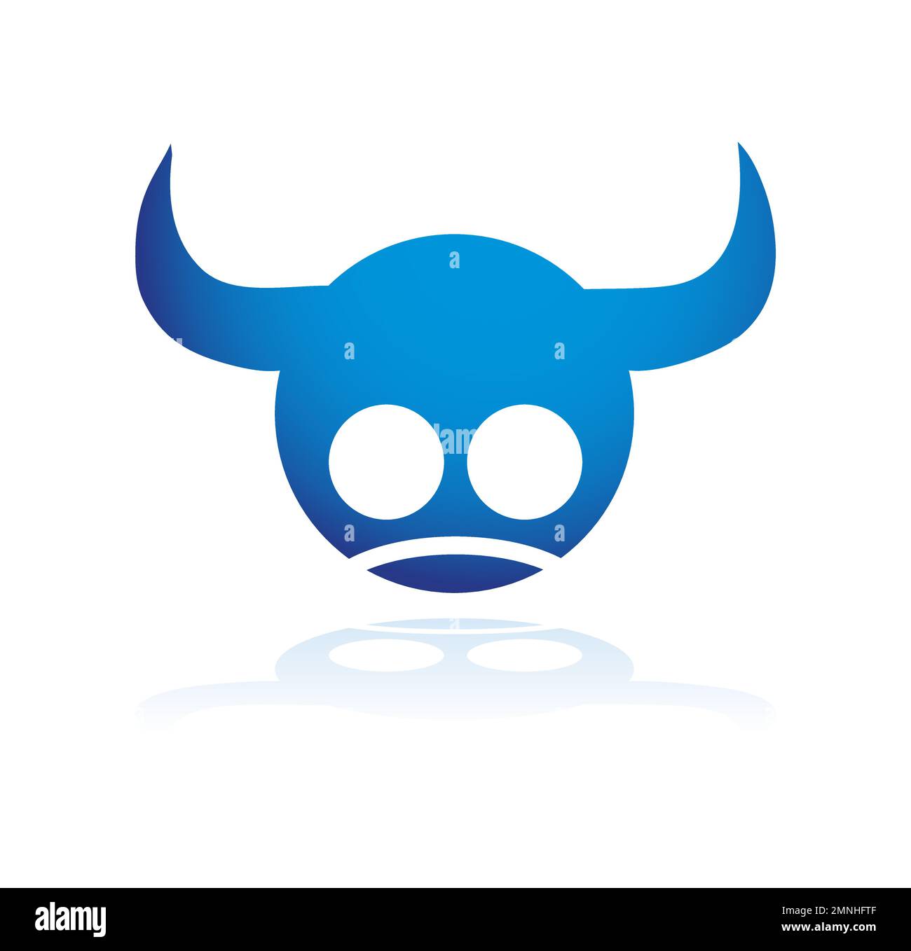 Logo Bull icône vecteur Illustration du signe en arrière-plan blanc isolé Illustration de Vecteur